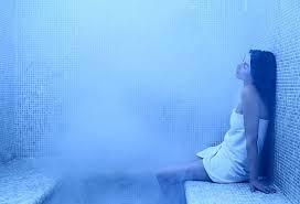 a steam room allows for detoxifying persperation without drying the skin